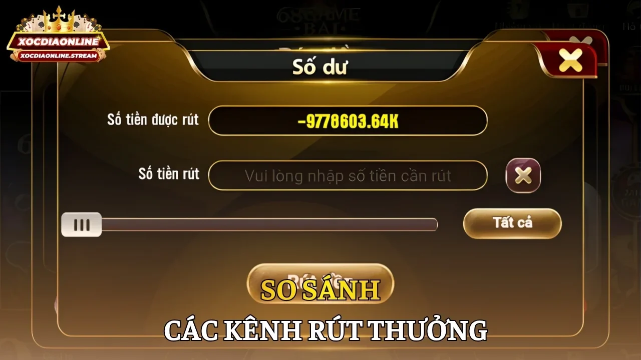 So sánh các kênh rút thưởng