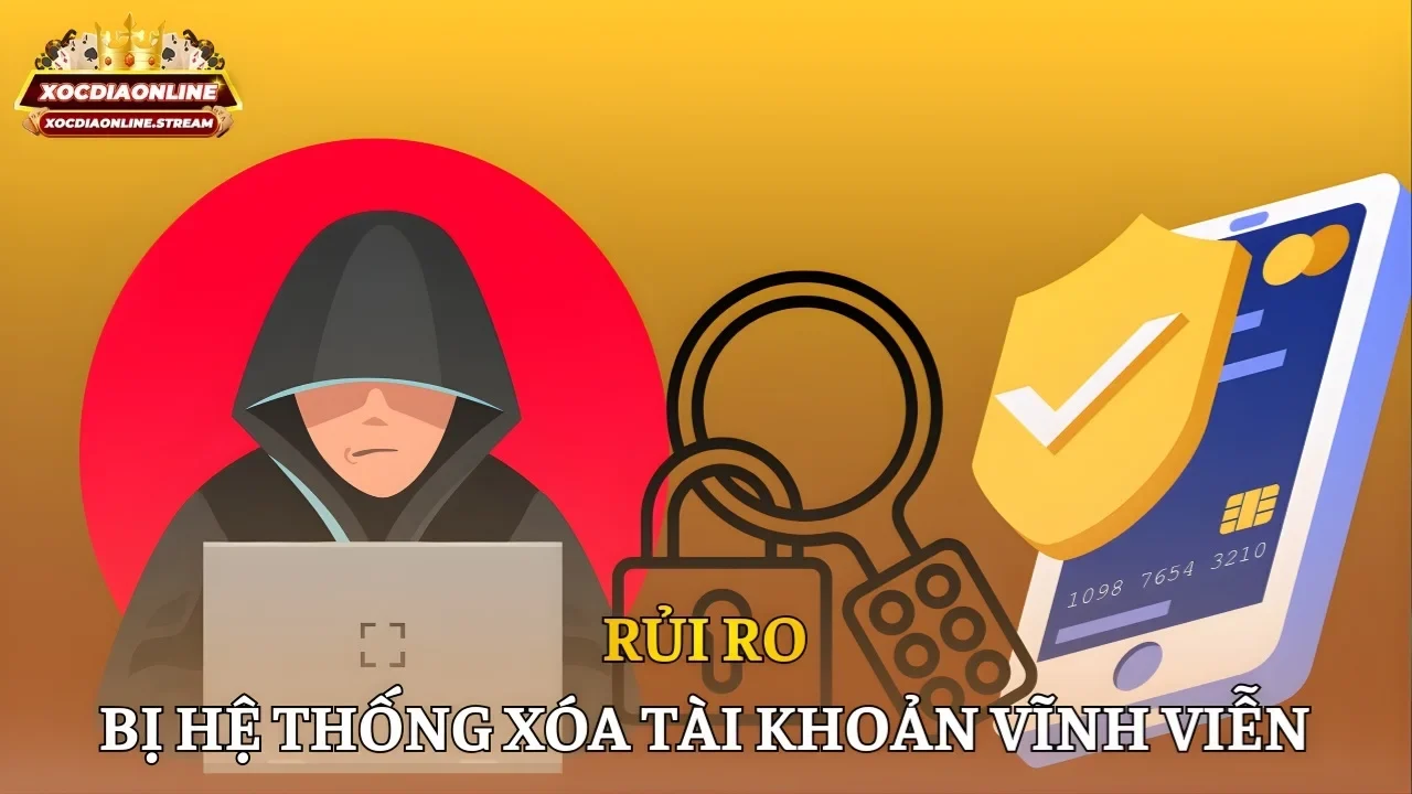 Rủi ro bị hệ thống xóa tài khoản vĩnh viễn