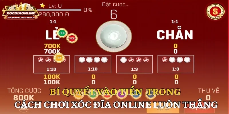 Bí quyết vào tiền trong cách chơi xóc đĩa online luôn thắng