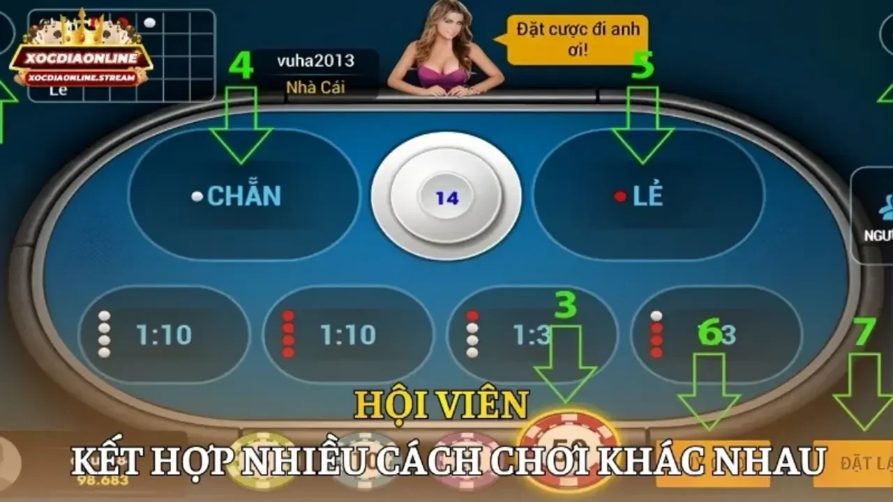 Hội viên kết hợp nhiều cách chơi khác nhau
